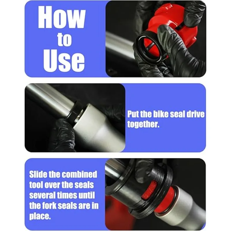 Motorcycle 14 Pieces Bike Fork Seal Driver Tool Kit Universal 14Pcs Installer Driver Set 35/36 40/41 42/43 45/46 47/48 49/50MM