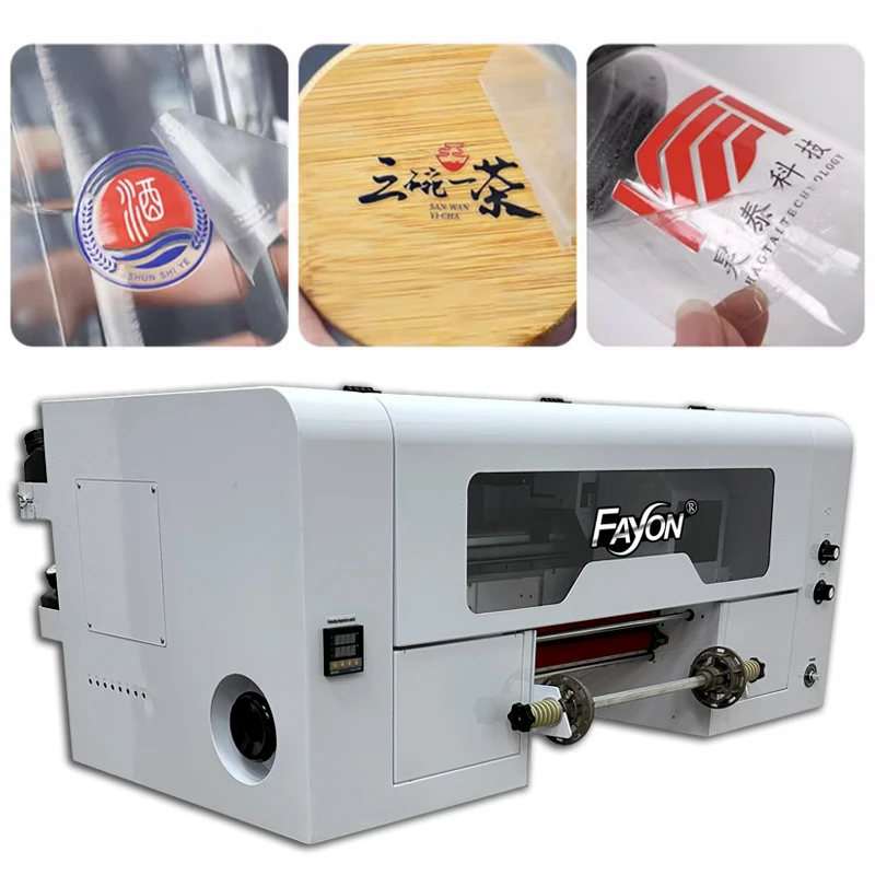 FY 320 A3 Cost Factory UV DTF Printer XP600 Printer Head Auto Lamination size Crystal Desktop