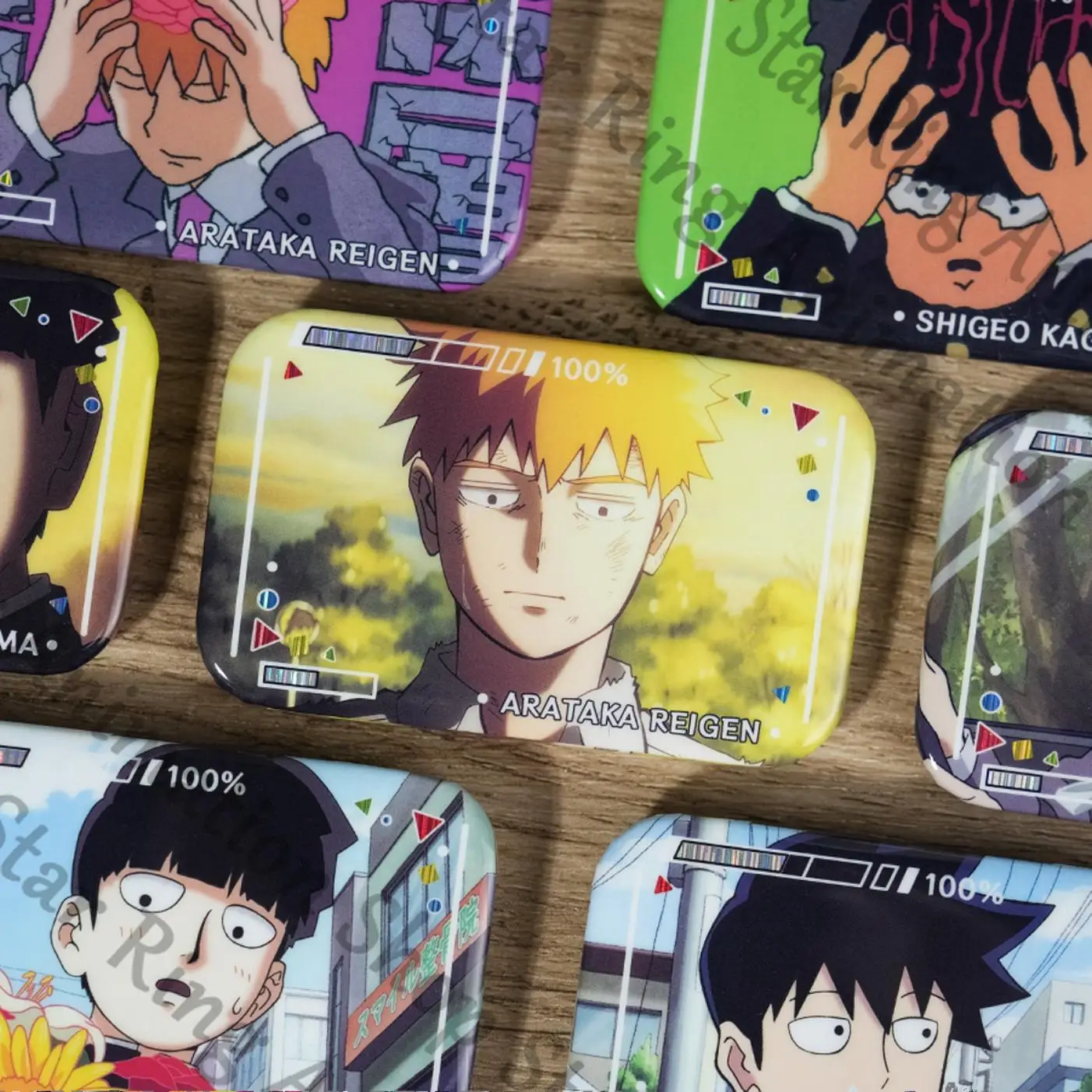 

Genuine Mob Psycho 100 Mobu Saiko Hyaku Anime Badge Tinplate Emblem Brooch Cospaly Cartoon Gift Decorate