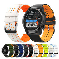 22mm Silicone Soft Band For TicWatch pro 2021/E2/S2/GTX/GTW Bracelets Correa For TicWatch Pro 3 Ultra GPS/LTE Smart Watch Strap