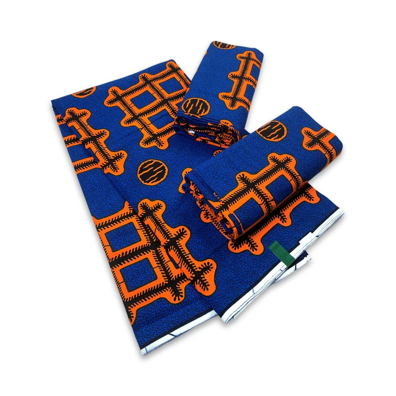 Latest African Wax Prints Fabric Guaranteed Veritable Real Wax Ankara Wax 6Yards African 100% Cotton Fabric For Party Dress