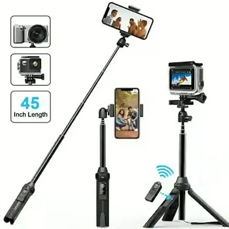 عصا سيلفي للهاتف المحمول بلوتوث ، ترايبود من سبائك الألومنيوم ، قوس البث المباشر لسطح المكتب ، من من من من