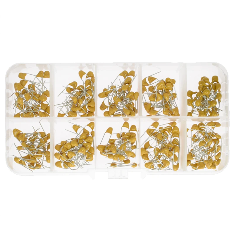 300PCS 10Value 50V 10pf 20pf 30pf 47pf 56pf 68pf 100pf 1nf 10nf 100nf Multilayer Ceramic Capacitor Assortment Kit YANXD
