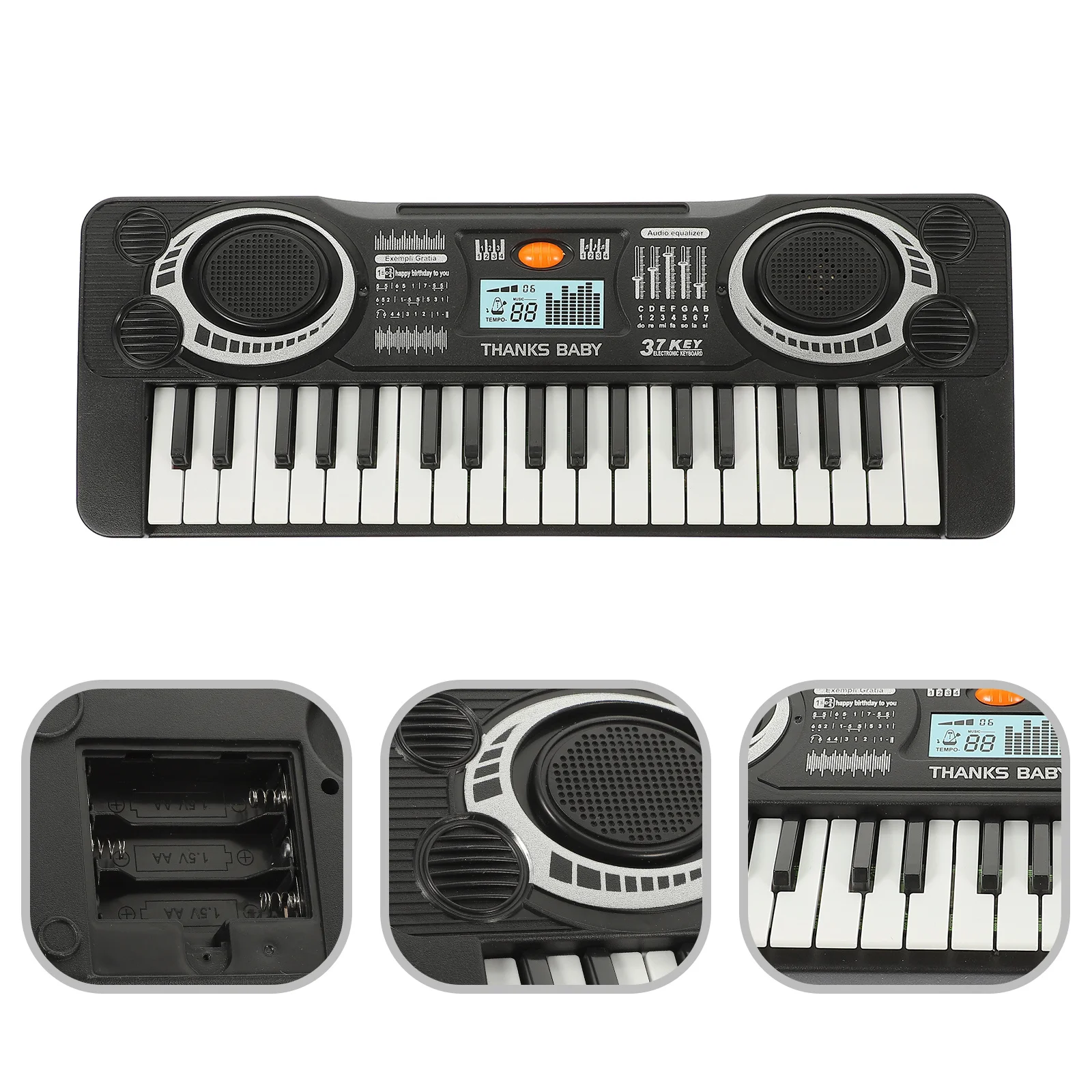 1 Uds Piano 37 teclas teclado musical educativo portátil operado para niños pequeños regalo de aprendizaje