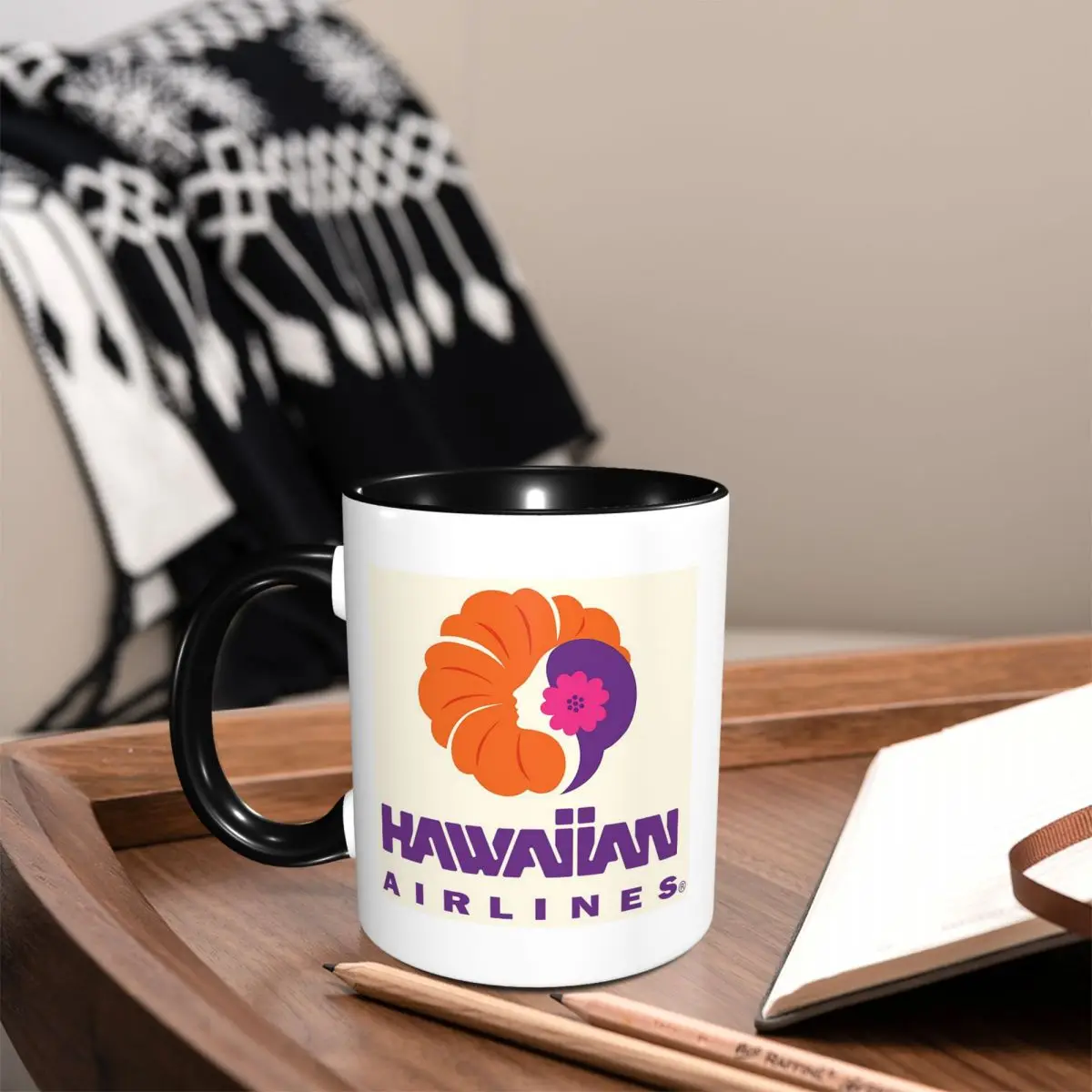 Caneca de cerâmica da Hawaiian Airlines Herc Travel End Of Southern Summer Sale, caneca de café, caneca de chá, copo de leite, presente para amigos