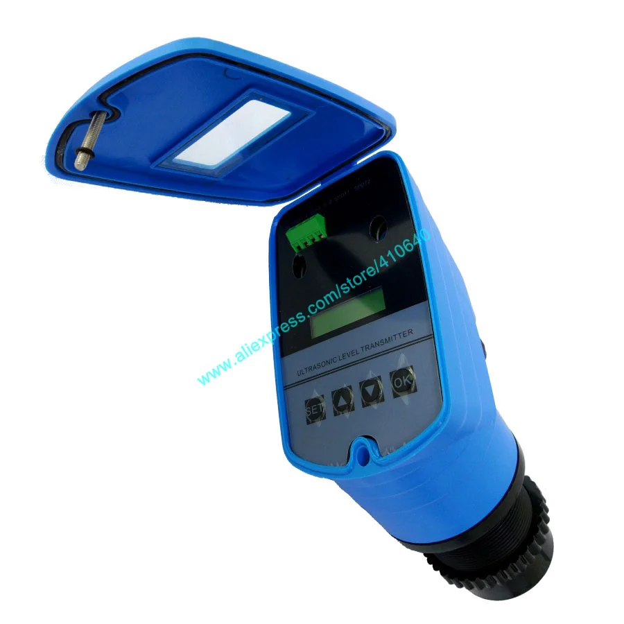 

Ultrasound Liquid Tank Meter Level Monitoring Sensor Ultrasound Material Height Sensor 4-20ma Output 1 to 20m Range available