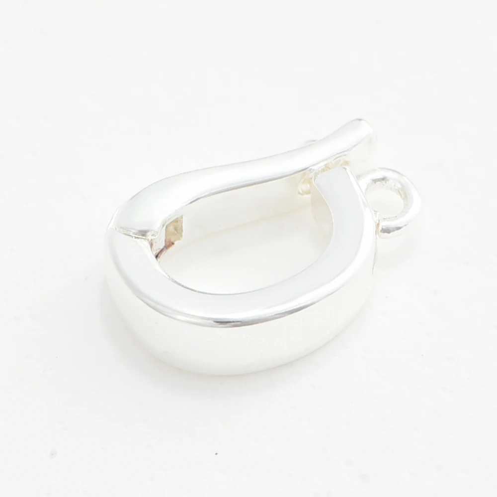1PCS 18K Gold Plated Pendant Bail Clasps Connector Fastener DIY Accessories Hinged Necklace Enhancer Jewelry Materials For Women