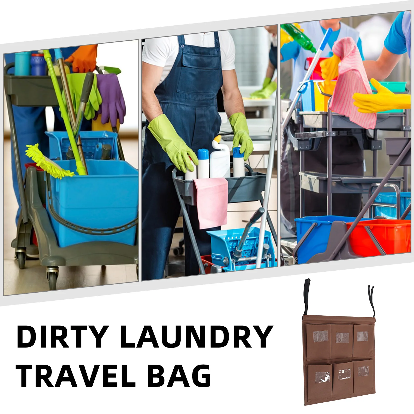 

Hotel Room Work Cart Cloth Storage Durable Cleaning Accessories Housekeeping Tool Laundry Cart Bag Trolley Replacement Bag