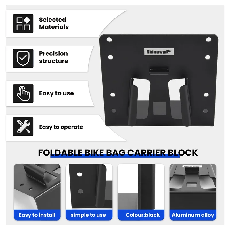 AEB0-Rhinowalk دراجة من سبيكة الألومنيوم محول حقيبة ل Brompton طوي دراجة الناقل كتلة Sbag سلة الملحقات #3