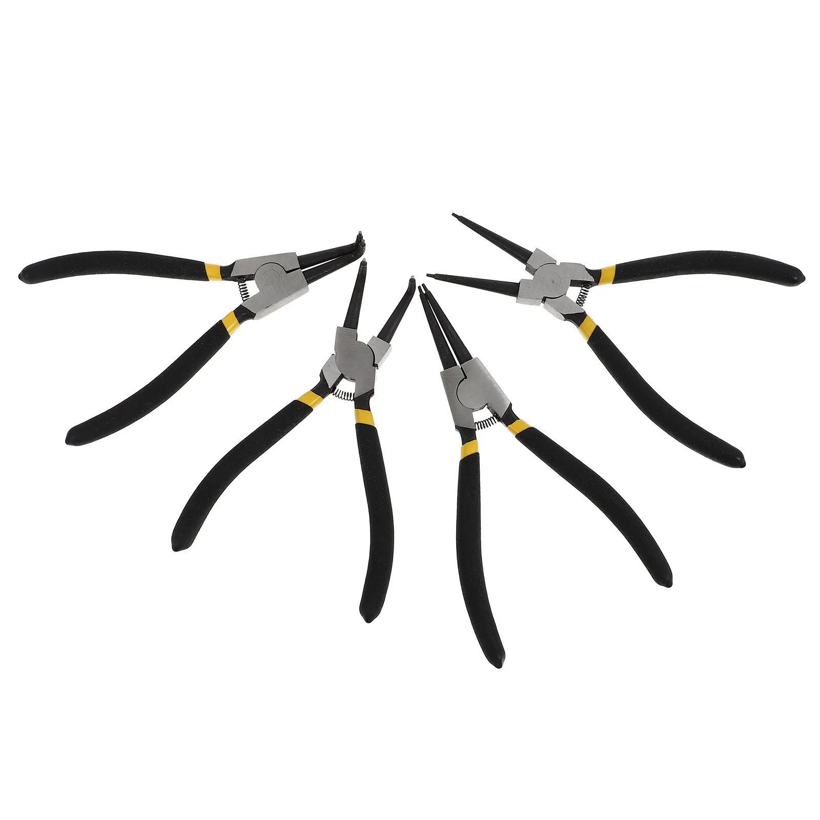 

4Pcs Black Retaining Ring Pliers Spring Loaded Retainer Calipers for Motorcycle Truck Repair Maintenance Retainer Pliers