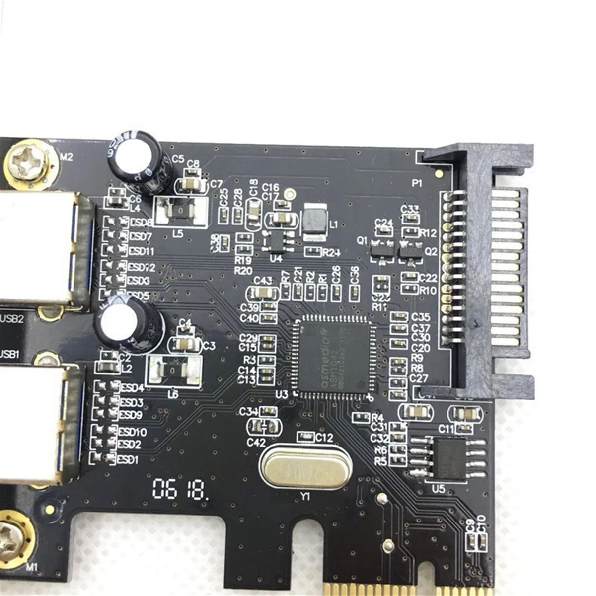 PCIE 拡張カード PCI-E から 2 ポート USB3.0 5Gbps 変換カードライザー Win7/8/9/10/Linux 用