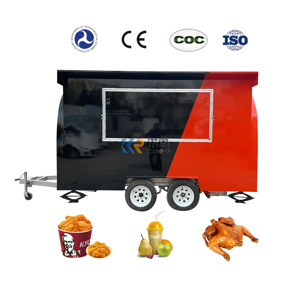 2023 Best Selling Quality Street Snack Cart Vending Hot Dog Food Cart Mobile Food Trailer