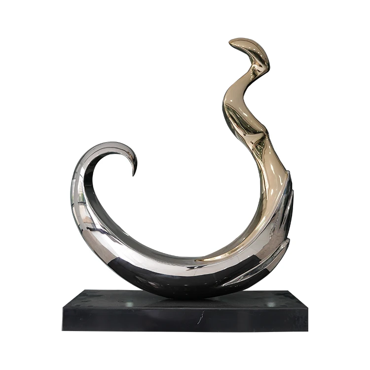 #￥Custom Modern Style Home Decoration Electroplated Two-Patch Color Polishing 304 316 Stainless Steel Sculpture Metal Crafts