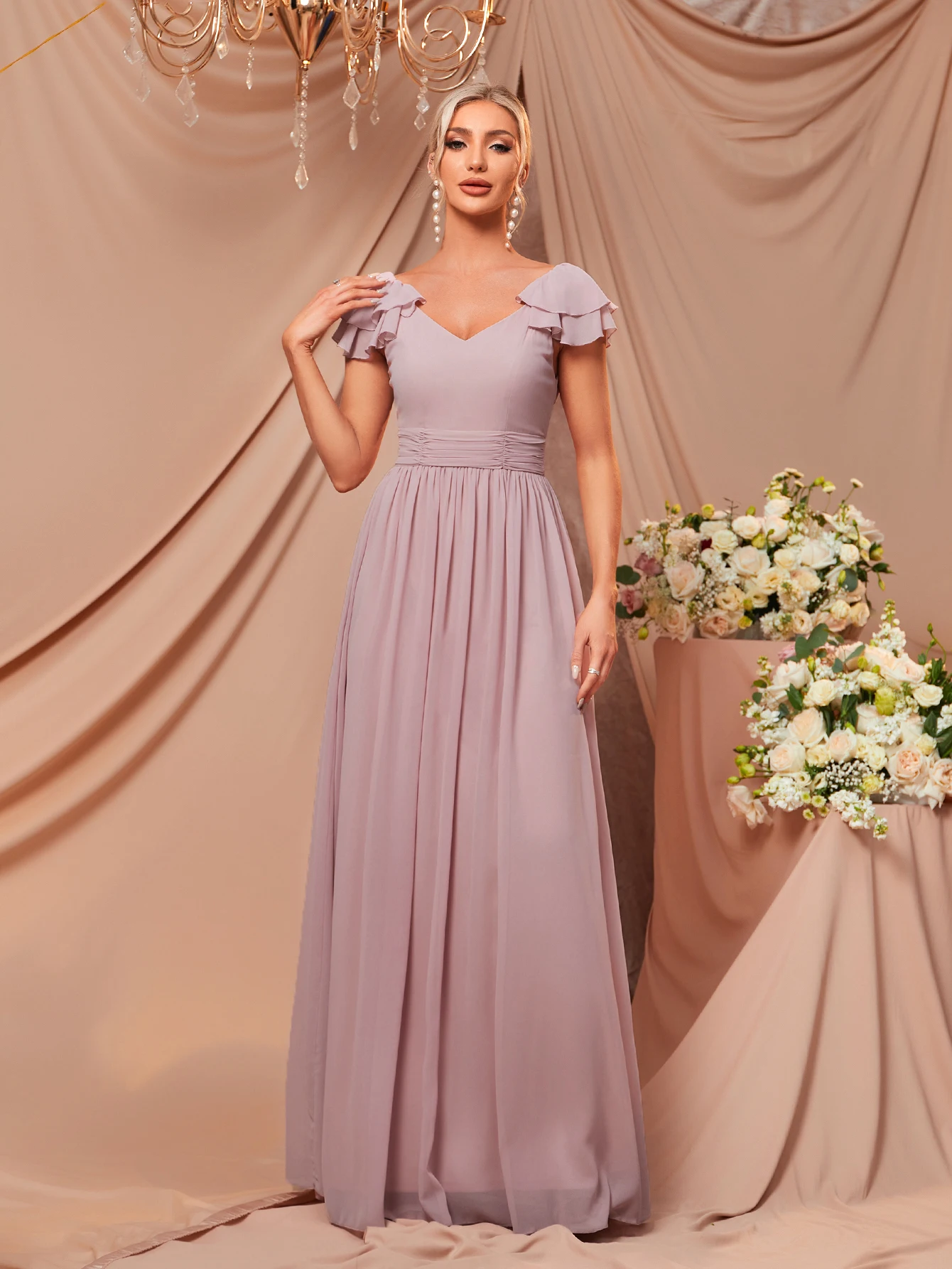 

Платье с V-образным вырезом для семейных встреч, День рождения, Элегантное и модное платье, Женское длинное платье, Вечернее платье, Новое платье, Женское вечернее платье, Платье для подружки невесты, Вечернее платье для концертного выступления, Платье дл