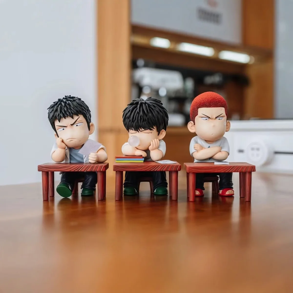 5pcs/set Slam Dunk Hanamichi Sakuragi Kaede Rukawa Hisashi Mitsui Ryota Miyagi take the test PVC Figure Toys Car 7cm