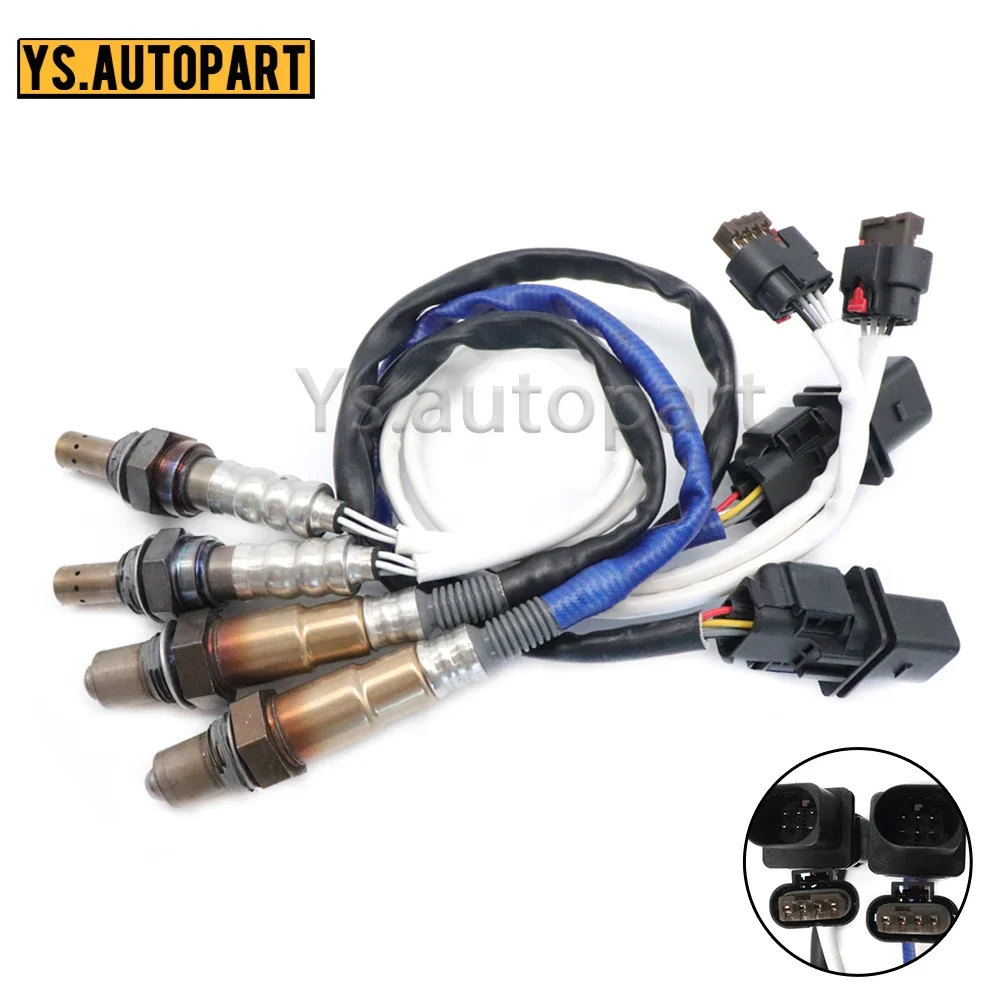 8F9Z-9F472-G 8F9A-9Y460-GA FL1Z-9G444-A 4pcs Up & Downstream Lambda O2 Oxygen Sensor For Volkswagen Touareg 2011-2014 3.6L-V6