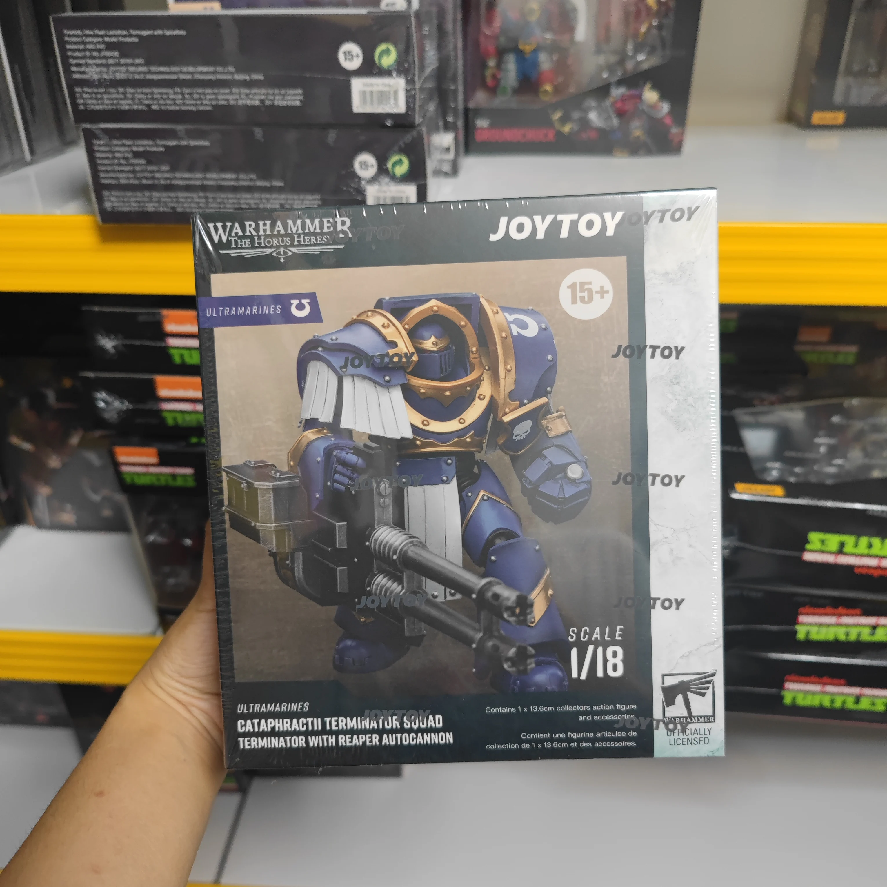 

【Доставка в течение 24 часов】Коллекция игрушек JOYTOY Warhammer 40K Ultramarines Cataphractii Terminator Squad, 3 шт., коллекционная фигурка 1/18