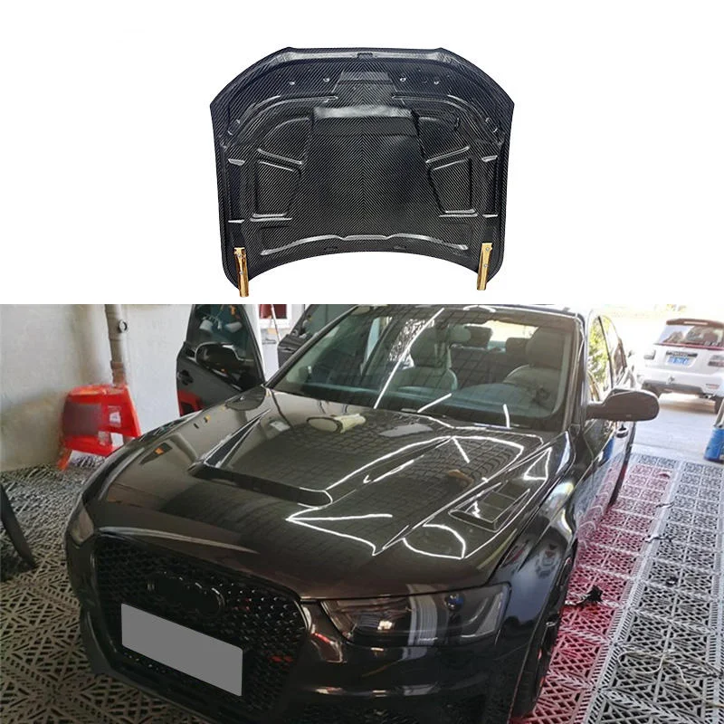 High-end Custom Body Kit For Old-to-New ConversionFor A4 S4 B8.5 High Quality Double Side Carbon Fiber Engine Hood Bonnet Engin