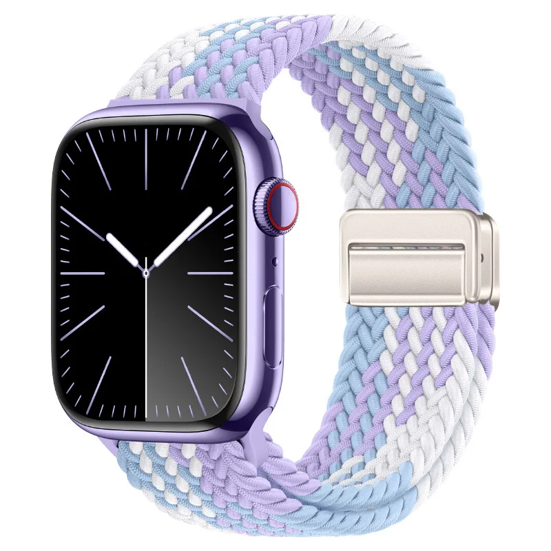 Magnetic Braided Strap For Apple Band 38mm 40mm 41mm 42mm 44mm 45mm 46mm 49mm Bracelet for iWatch SE 5 6 7 8 9 10 11 Ultra 2 3