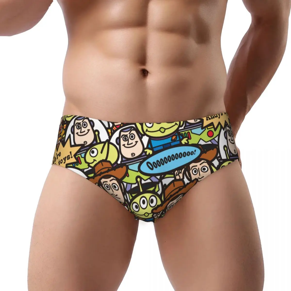 

Funny Boxer Toy Story Cute Toy Shorts Panties Briefs Men's Long Underwear Breathable Underpants for Homme Plus Size