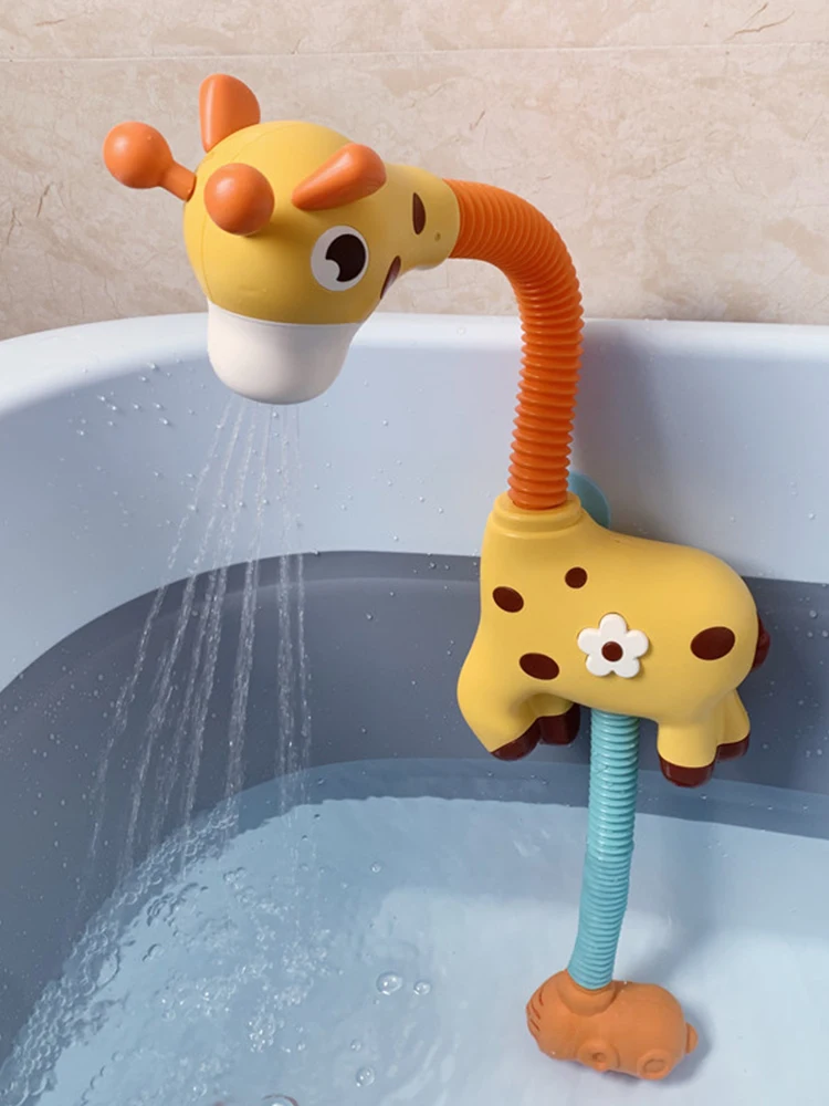 Girafe électrique pulvérisation d'eau gicler arroseur bébé jouets de bain baignoire douche piscine salle de bain jouet pour nourrissons bébés tout-petits cadeaux