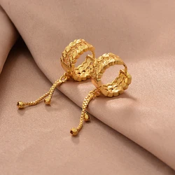Dubai Gold Earrings for Women Men 24k Color Ethiopian Earring  African Jewelry Saudi Arabic Wedding Bride Gift
