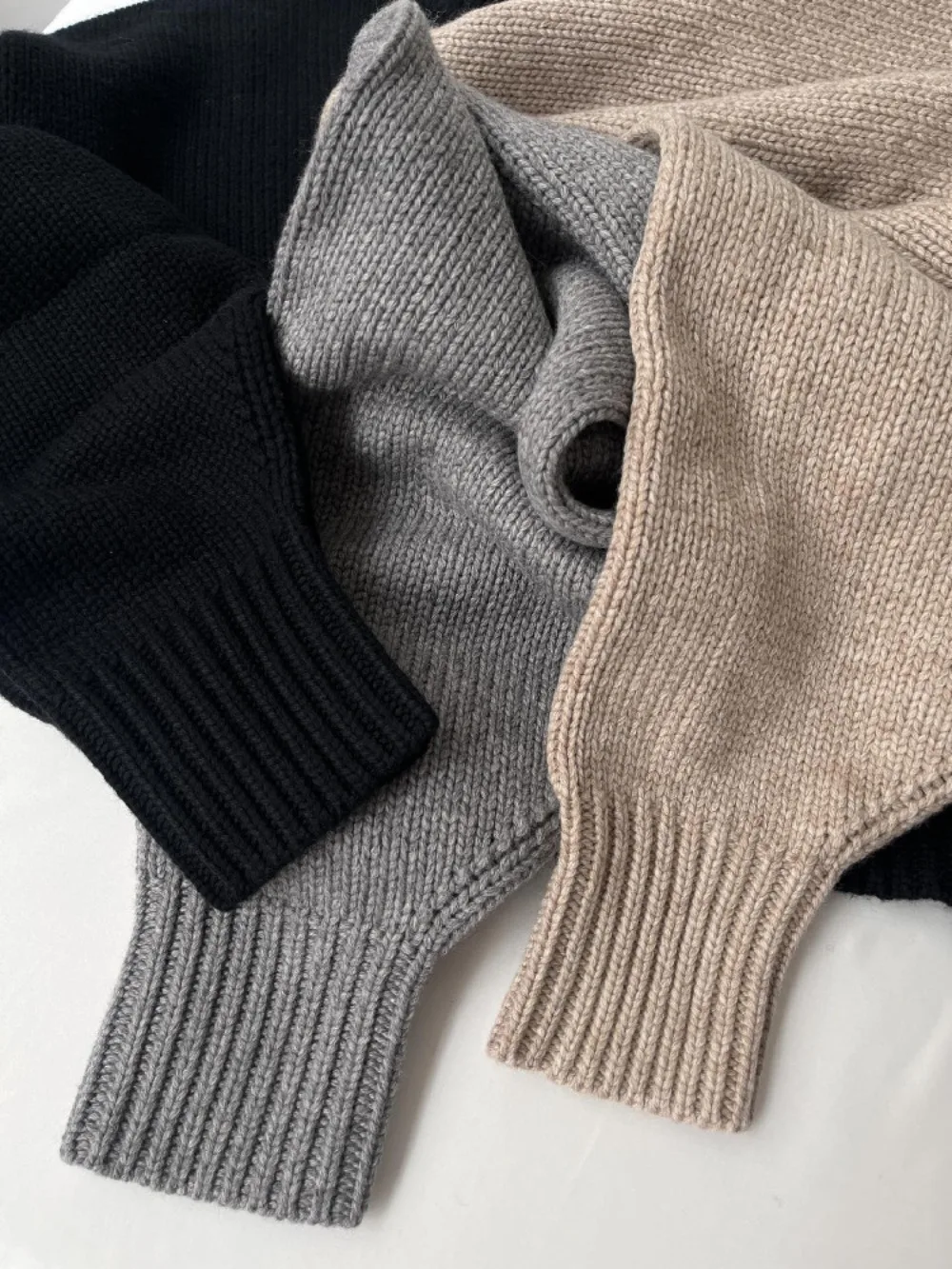 2024 Fall/Winter Classic Basic Wool Blend Loose Sweater