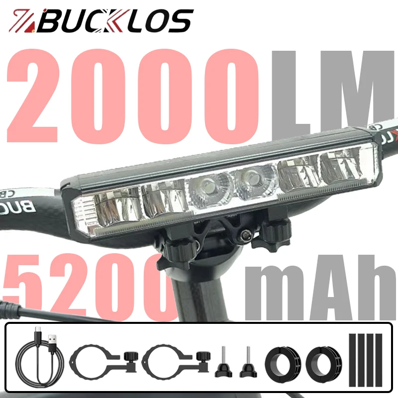 

Сверхлегкий передний фонарь для велосипеда, 5200 мАч, 7 режимов, зарядка типа C, велосипедный фонарь из алюминиевого сплава, фара для шоссейного велосипеда, аксессуары для велосипеда