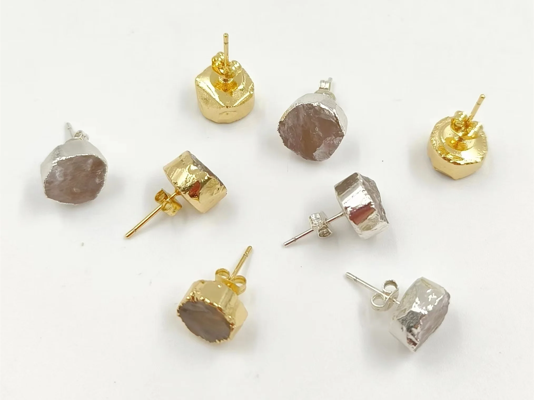 

WT-E673 WKT 2025 красивый стиль неправильной формы серьги около 9-10 мм натуральные драгоценные камни Treny ювелирные изделия женские шпильки