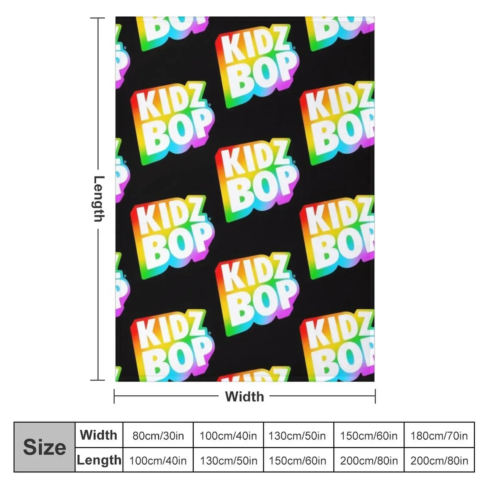 Kidz Bop Rainbow Logo Essential T-Shirt Throw Blanket couch cozy soft plush fuzzy picnic outdoor blanket