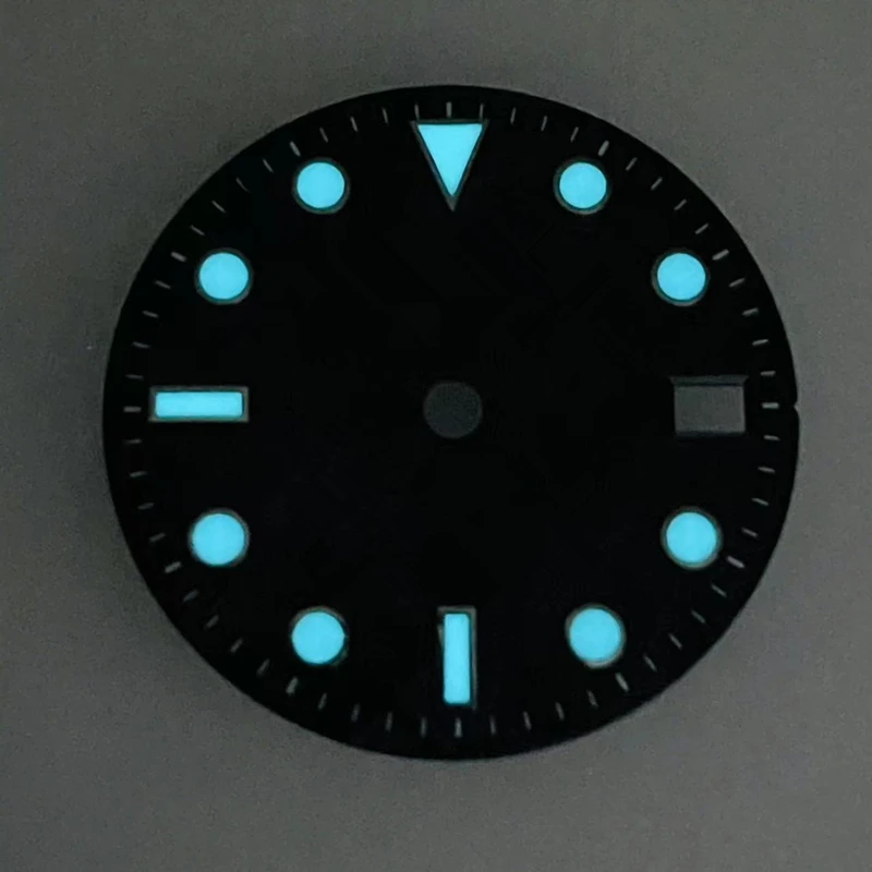 NH34 dial GM T Meteorite Pattern Blue green Luminous Modified NH35 Mechanical Watch literal 28.5mm Watch Accessories