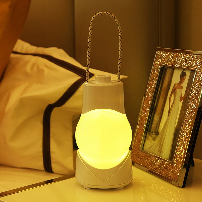 Portable Rechargeable Music Bed Light Smart Nightlight Timing Lamp Us Plug Usb Charging Warm White /white Light