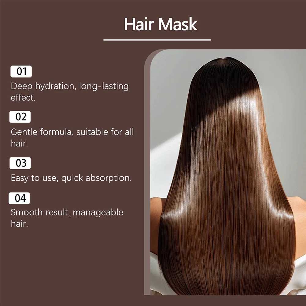 1pcs Argans Oil Biotins Hair Repair Mask Deep Conditioning Hair Fall Control Natural Shine Argans Oil Hydrating Hair Mask 80g