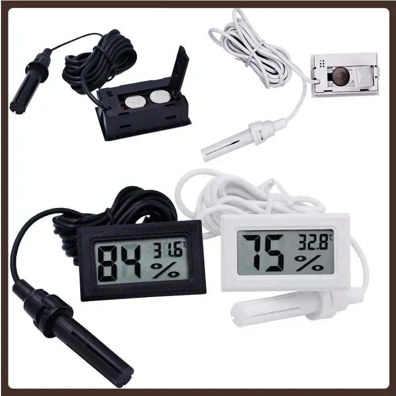 

Digital Thermometer Hygrometer Temperature Humidity Gauge with Probe for Vehicle Reptile Terrarium Fish Tank Refrigerator 20%OFF