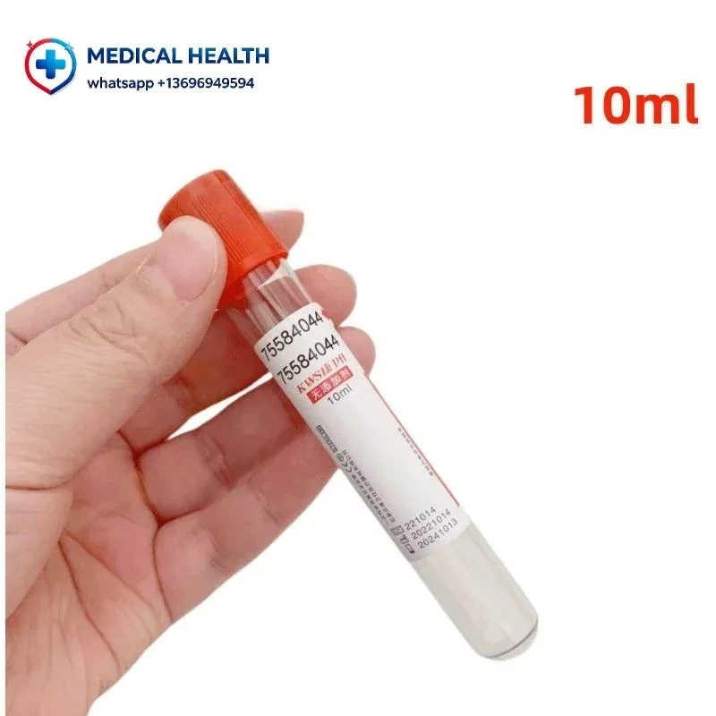 100pcs Medical Vacuum Collection  No Additives PRF Tube Lab Consumables 3ml 5ml 10ml Plain Tube Sterile Test Tubes