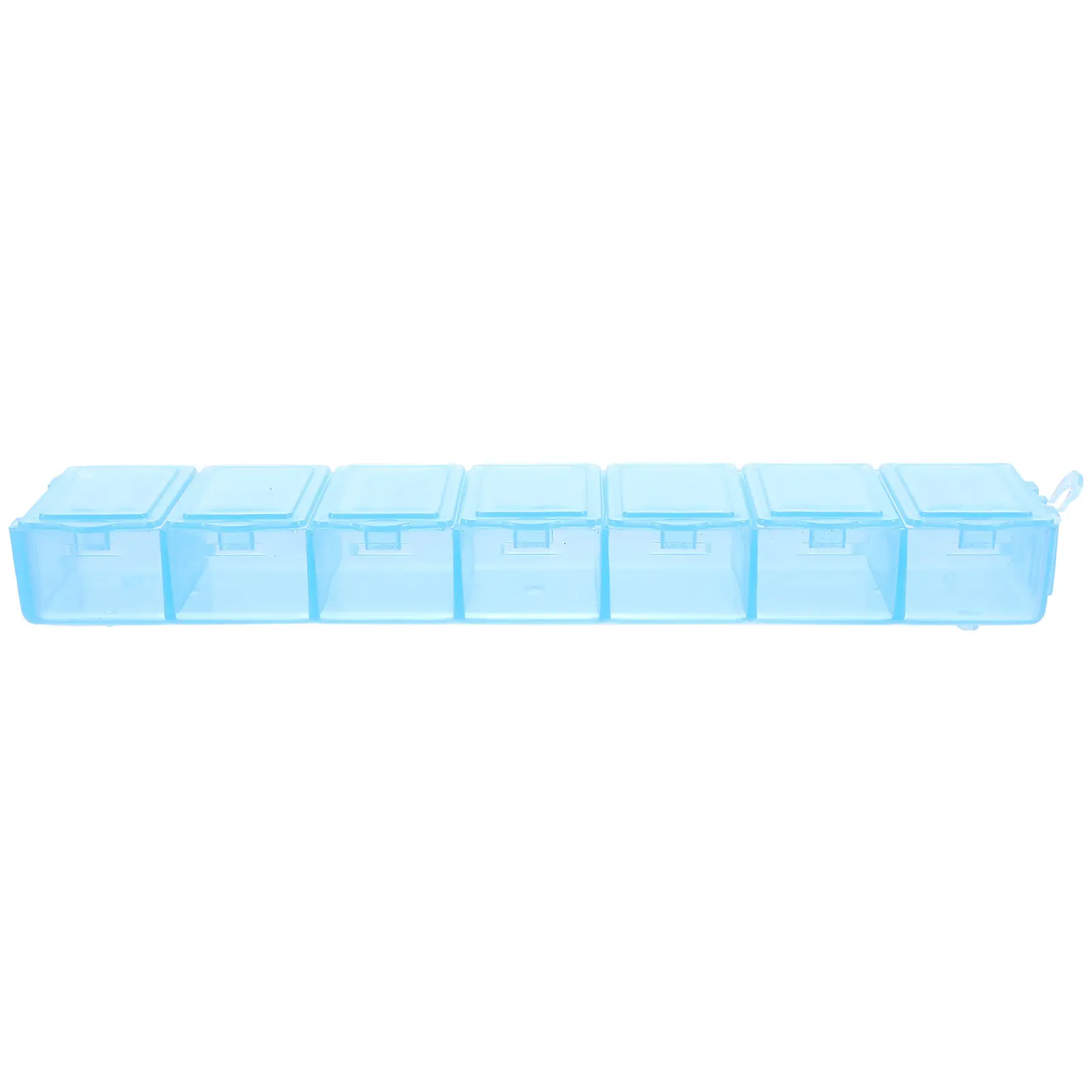 1Pcs Color-Coded Pill Organizer 4-Compartment Medicine Storage Case Lightweight Sturdy Plastic Daily Pill Reminder for All Ages