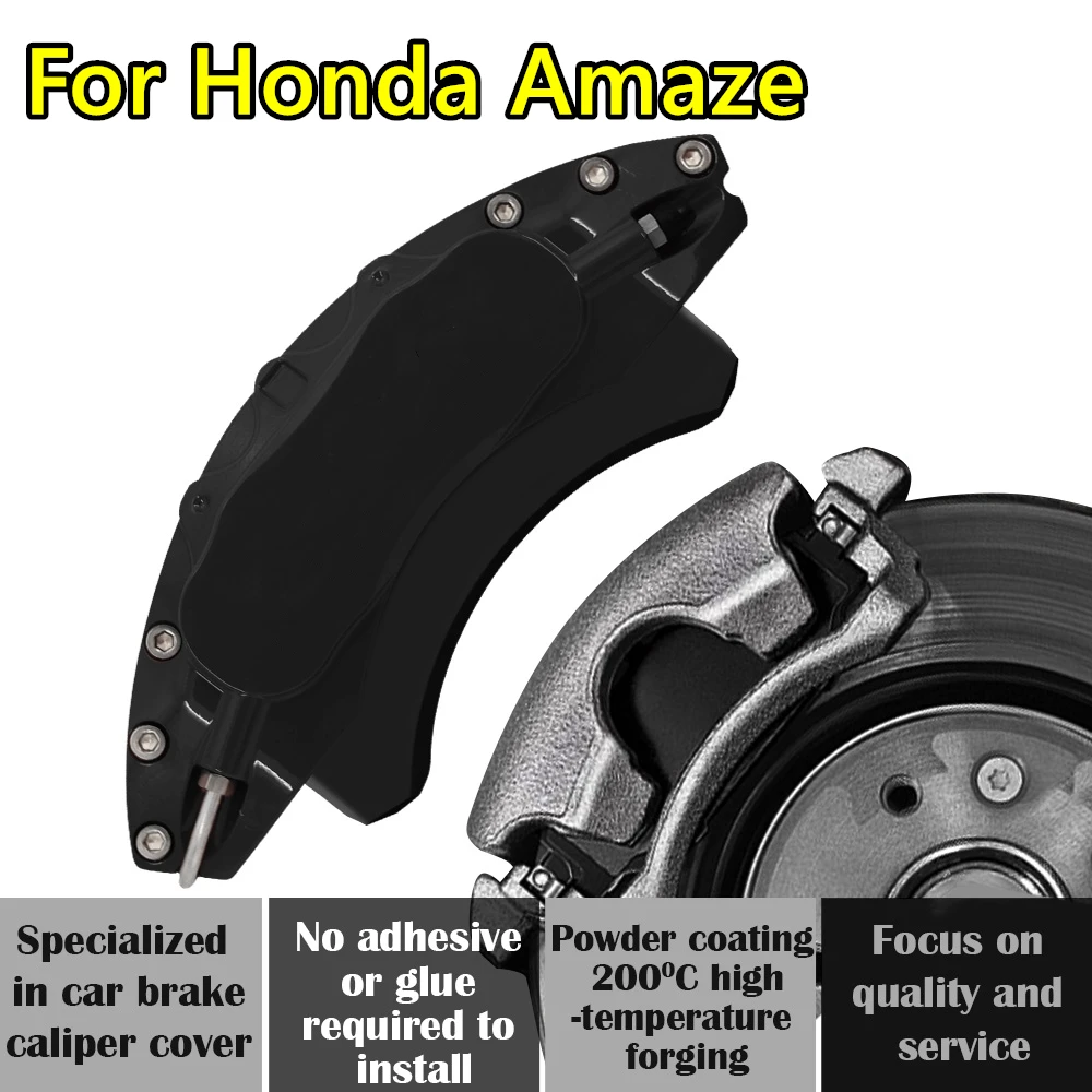 For Honda Amaze Car Brake Caliper Cover Aluminum Alloy Metal Exterior Kit