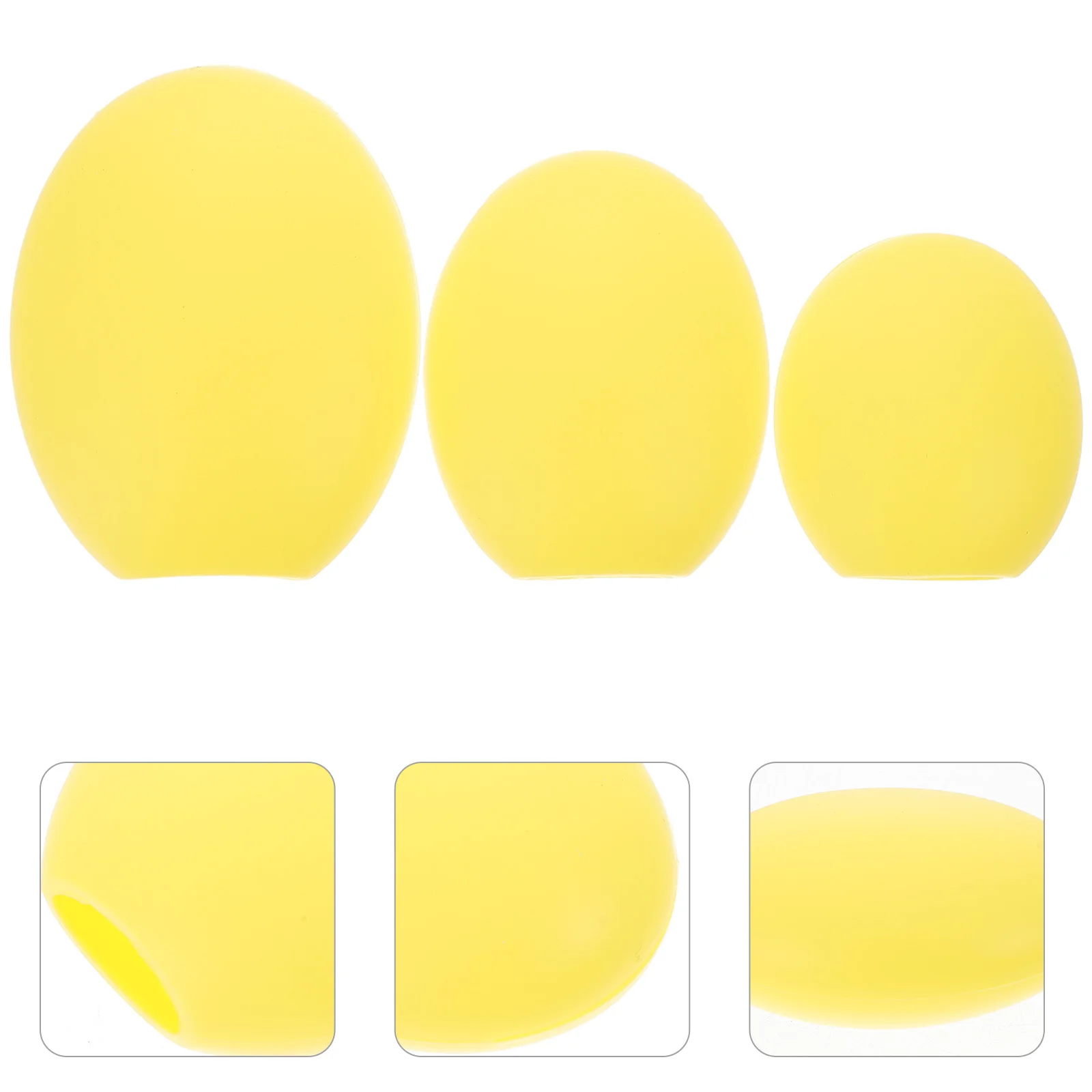 

3Pcs Makeup Brush Covers Silicone Protective Holder Travel Caps for Foundation and Blush Application
