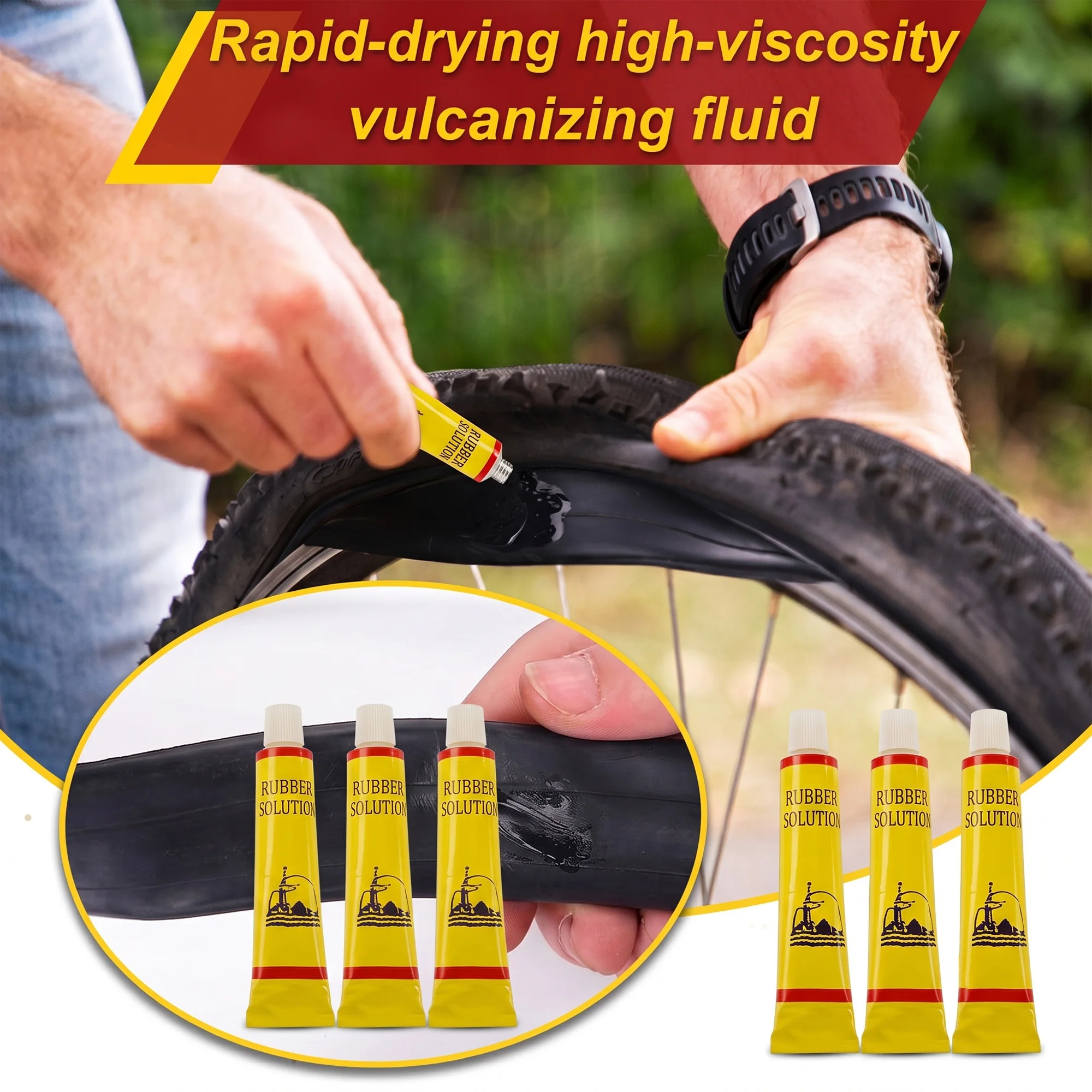 Complete Bike Tire Repair Kit Quick Flat Patch Set & Waterproof Case Professional Cycling Maintenance Tool for MTB Outdoor