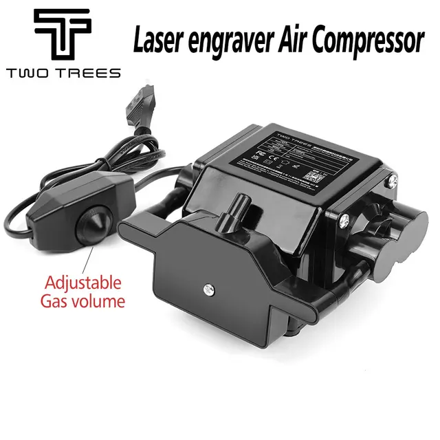 TwoTrees Laser Engraver Air Compressor Air Assist Pump z wyjściem powietrza 30 l/min do grawerowania laserowego CNC Regulowana prędkość Niski poziom hałasu