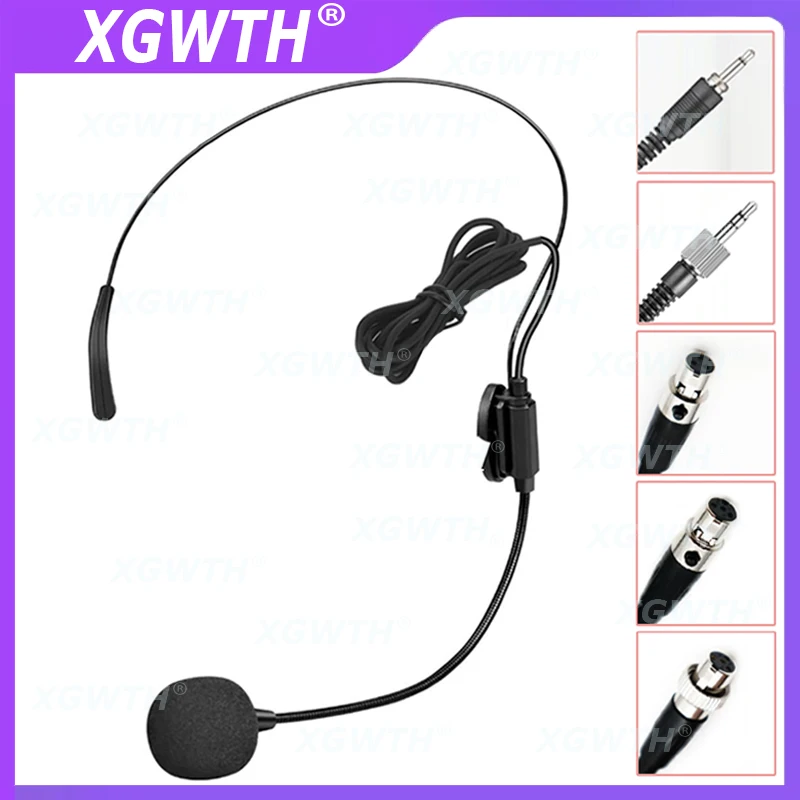 Fone de ouvido microfone dupla cabeça omnidirecional condensador headworn microfone para sennheiser shure akg mipro samson sistema sem fio