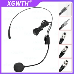 Headset Microphone Dual Ear Head Omnidirectional Condenser Headworn Mic for Sennheiser Shure AKG MiPro Samson Wireless System
