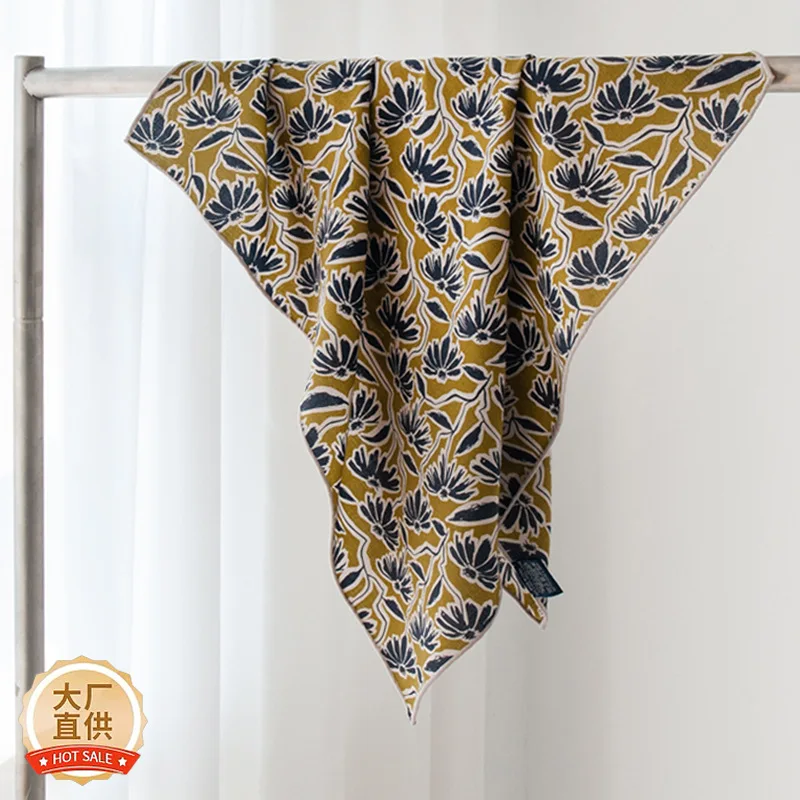 Women's Wool Scarf 2025 Autumn and Winter New Square Duplex Printing Sunshade Warm Elegant Shawl