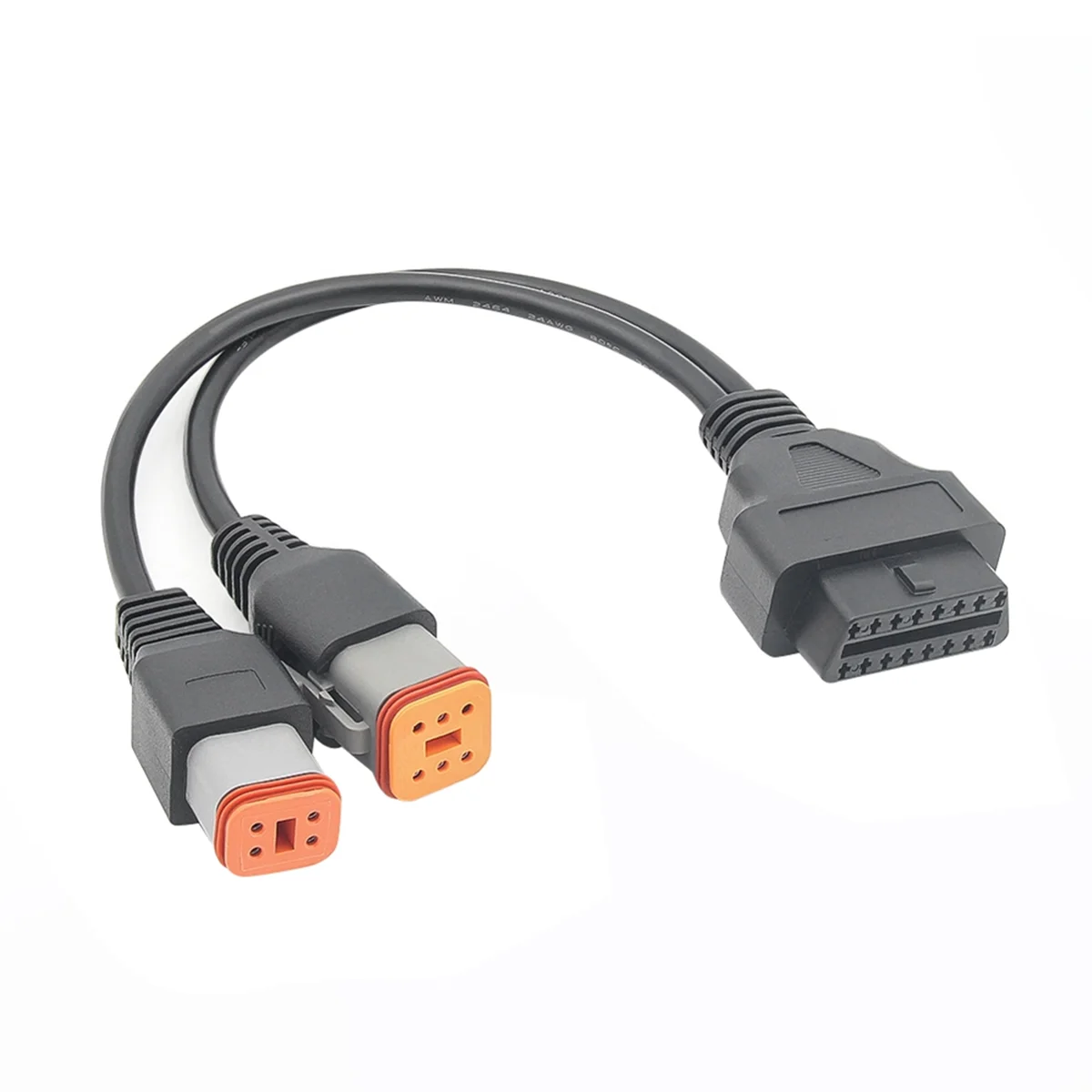 OBD2 Cable for Harley 4Pin+6Pin 2 in 1 Motorcycle OBD Scanner Adapter, Motorcycle Diagnostic Tool 16 Pin to 4 Pin 6 Pin