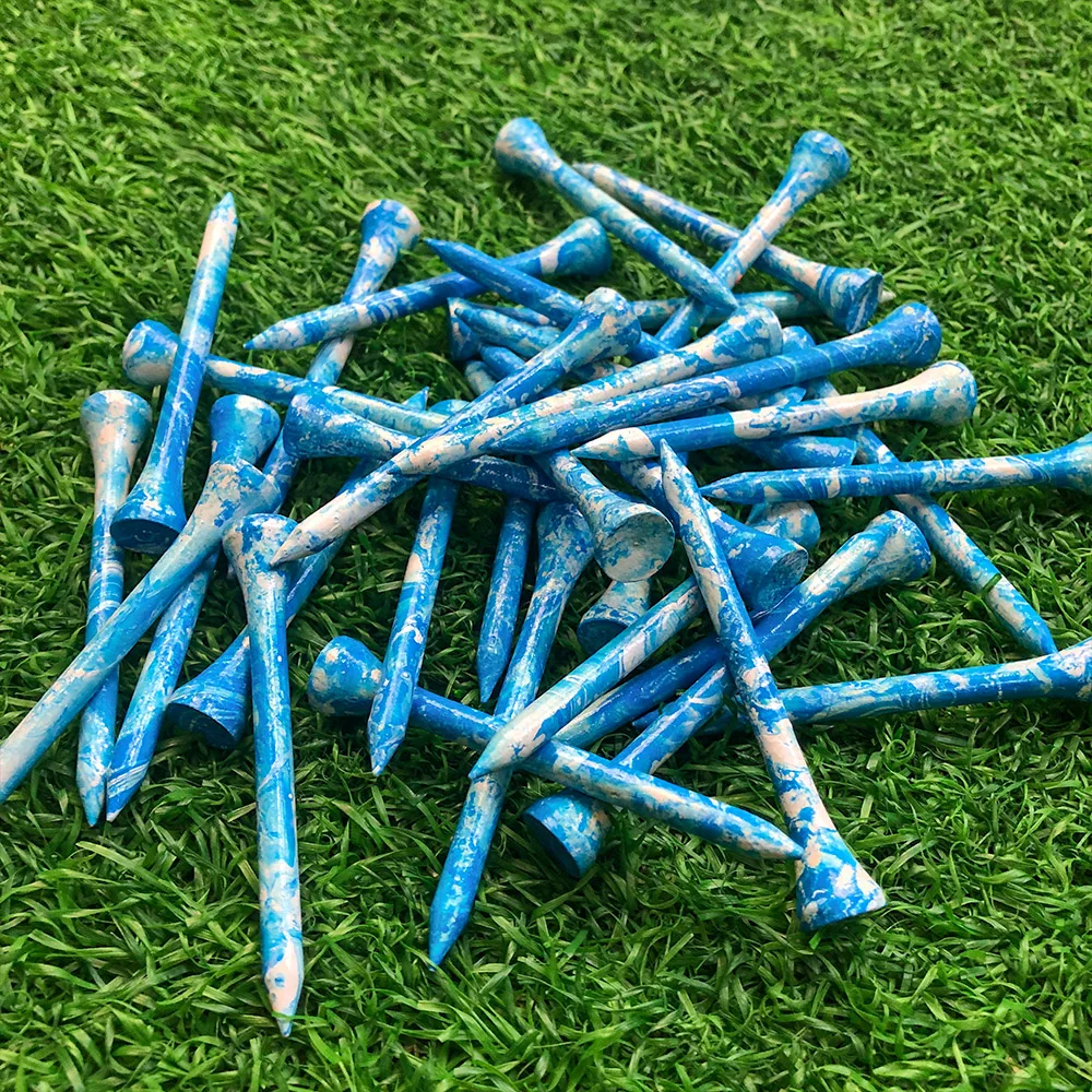 Wood Golf Tees 3-1/4 inch Golf Tees Highly Bright Colors Golf Accessories Stable and Reliable Golf Tees Pack of 100