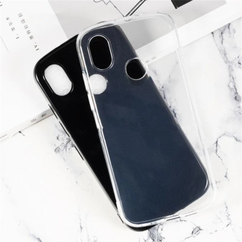 Soft Silicone Black Case For Caterpillar Cat S52 5.65" TPU B