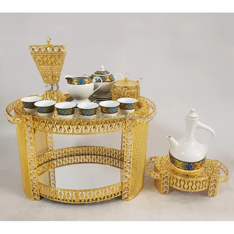 Luxury Gold Ceramic Coffee Cup and Saucer Set Elegant Dining Tableware for Home Kitchen Gift Sparkling Finish Modern Design