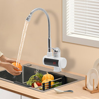 3000W Electric Instant Water Heater 304 Stainless Steel Fast Heating Tap with Display Tankless Faucet for Kitchen Bathroom