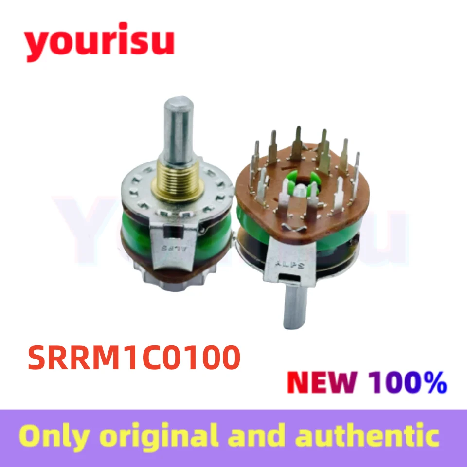 1Pcs/Lot Original SRRM1C0100 Rotary Band Switch 1 Blade 12 Positions Car Signal Switching Halfaft 20