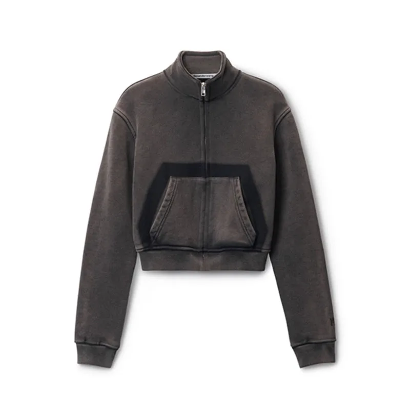 سترة نسائية بسحاب قصيرة من القماش بحلقات من Alexandra Wang بالإضافة إلى مجموعة سراويل عمل كبيرة الحجم وسراويل طويلة #6